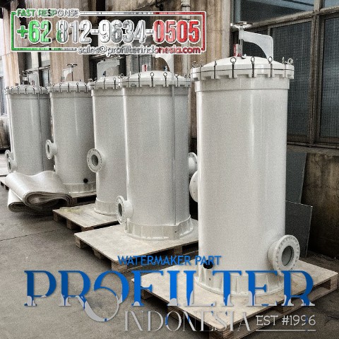 hfmc frp housing multi cartridge filter cip swro air laut