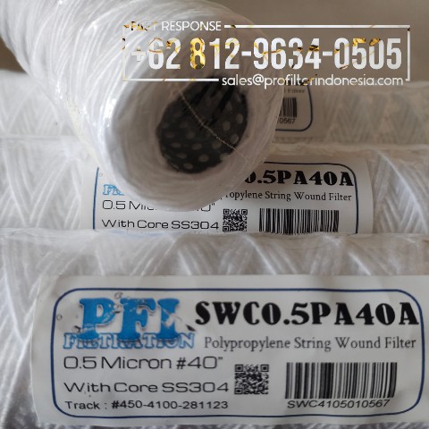 polypropylene string wound filter cartridge ss304 core polypropylene string wound filter cartridge ss304 core